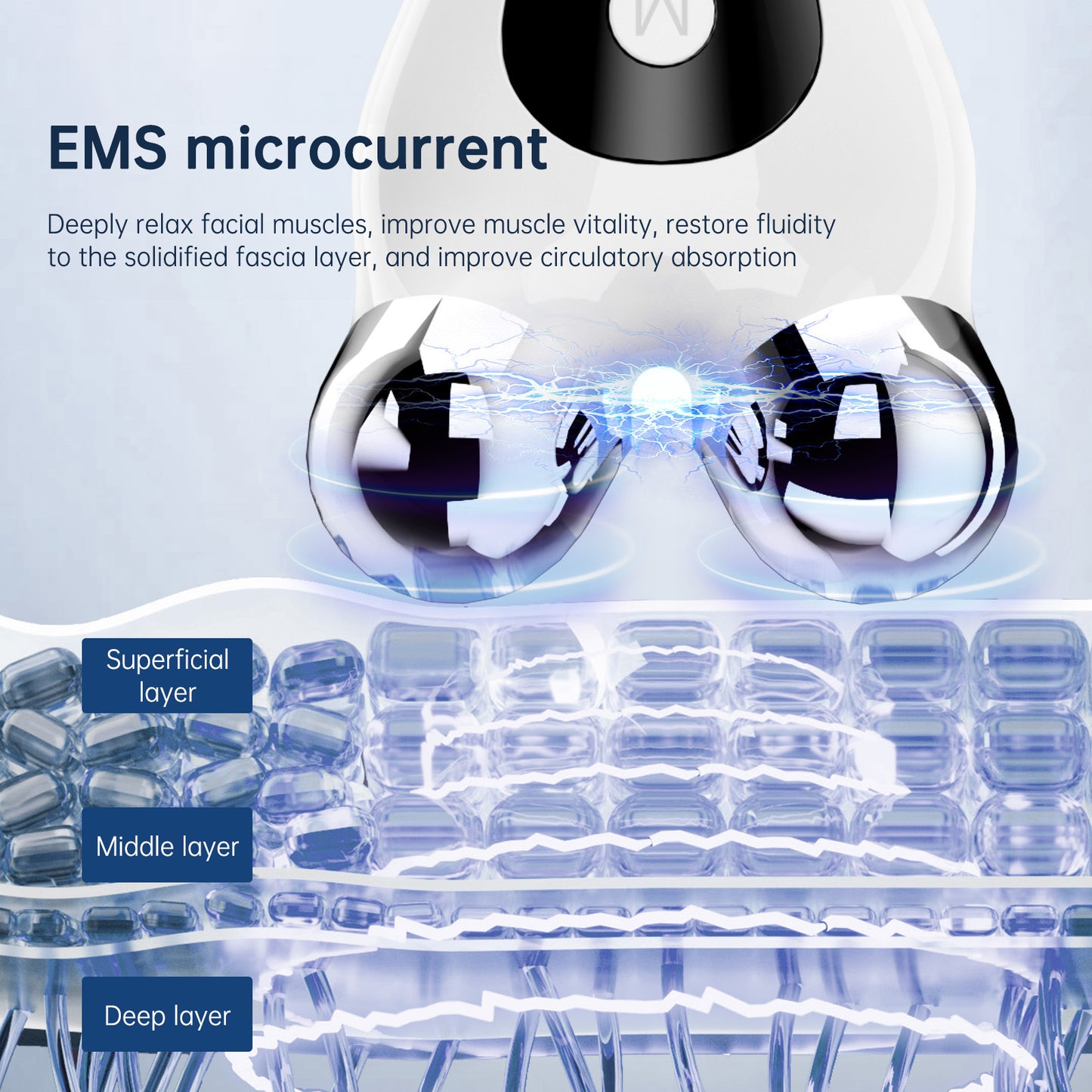 EMS Face Slimming & Lifting Roller Massager