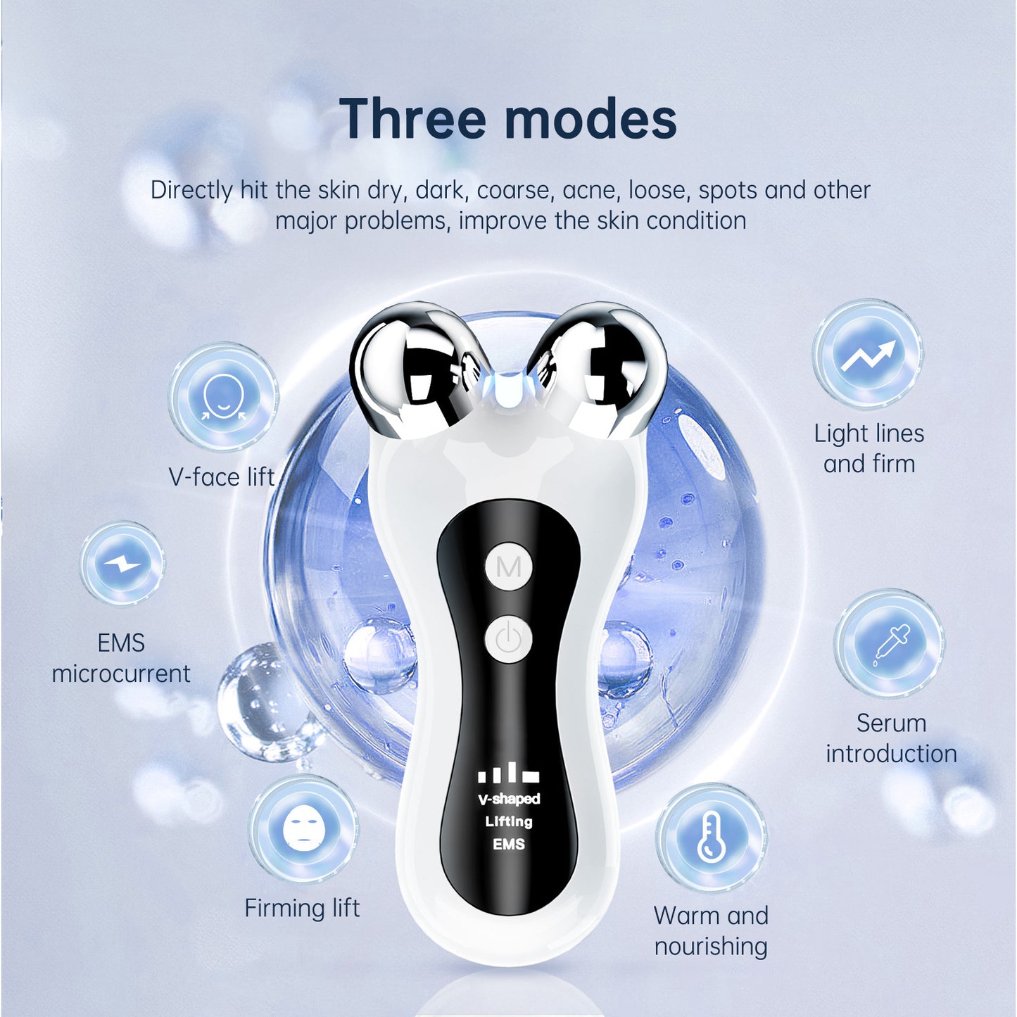 EMS Face Slimming & Lifting Roller Massager